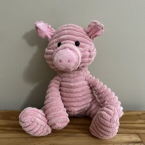 Apricot Lamb Pink Corduroy Pig Plush Stuffed Toy 9"